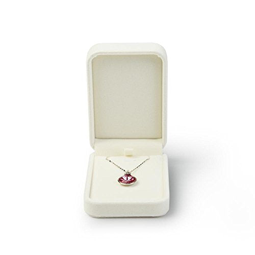 Oirlv Velvet Pendant Storage Box White Jewelry Packaging Gift Box Showcase - style: Pendant/Necklace Box