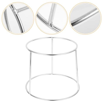 SHOWERORO Two Tier Seafood Plate Rack Stainless Steel Double Layer Pizza Holder Stand for Serving Platters Ideal for Bbq Hotpot and Kitchen Display