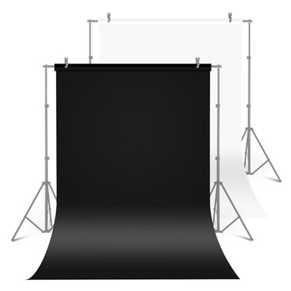 Meking 2Pcs 47.24x78.74 Inch PVC Backdrop, Matte & Reflective White/Black PVC Background Daul-Sided Vinyl Backdrops for Product Photography,Portrait Shoots and Photo Studio - color: 47.24x78.74in Black+White