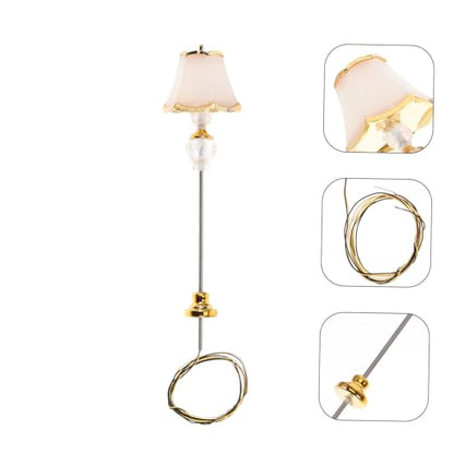Scale Miniature Bedside Light for Dollhouse Decoration Warm Glow Table Lamp Prop for Mini Scene Styling and Interior Accent
