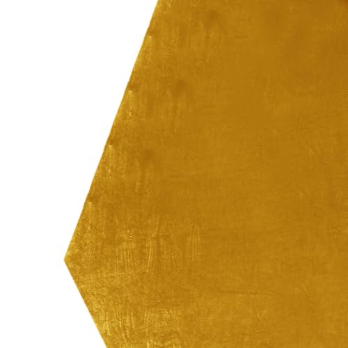 Efavormart 8ftx7ft Metallic Gold Soft Velvet Hexagon Backdrop Stand Cover, Double-Sided Stretchable Fitted Wedding Arch Cover, Premium Velveteen Pullover Backdrop for Party, Events, Ceremonies - color: Gold