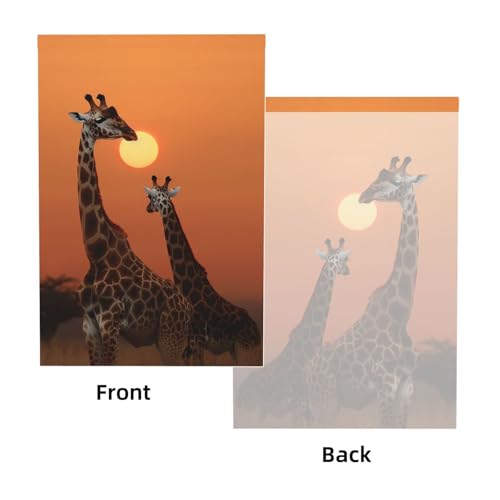 Giraffe at Sunset Backdrop Background for Photography 5x7ft Photobooth Professional Photo Backdrop Curtains Video Photography Studio Photo Backgrounds Banner Booth Background Screen Parties - color: Giraffe At Sunset