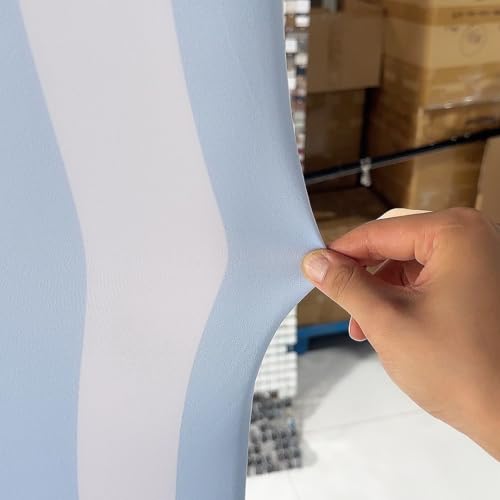 FiVan Arch Covers Stretchy Blue Stripes Backdrop for Birthday Baby Shower Party Decoration 2.6x6ft Baptism Background Props - color: NO-412, size: 2.6x6ft(78x180cm)