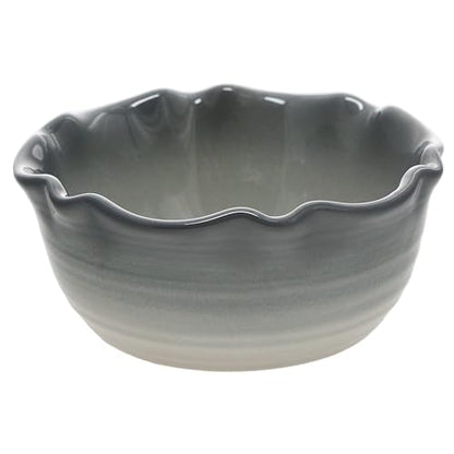 Pavilion Gift Company - Celebrate With Friends - 4.5" Ceramic Bowl With Bamboo Serving Spoon Neutral Ombre Kitchen Serveware Housewarming Gift Hostest Host Bestie BFF Friendship Present