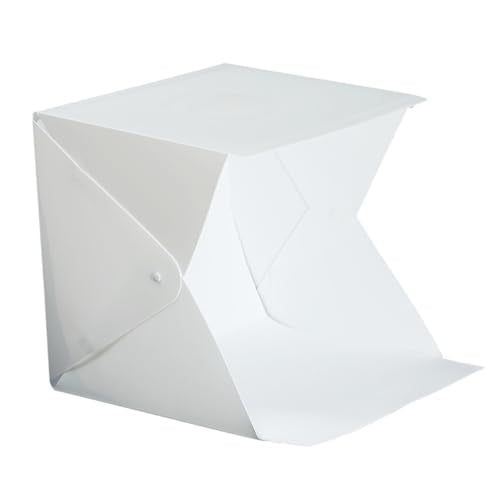 LALAFINA Portable Folding Photography Light Tent Kit with 20cm LED Lights 4 Colored Backdrops for Product Display and Studio Shooting