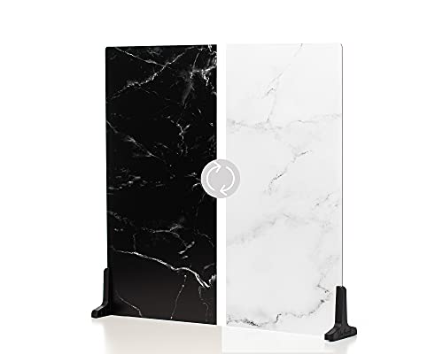V-FLAT WORLD Duo Board Product Photography Backdrops - 2-Sided Background for Photograph, Realistic Item & Food Photography Background - Includes 2 Legs & Mat - 24" x 24", Onyx Marble/Alpine Marble - color: Onyx Marble/Alpine Marble, size: 24 x 24 inches