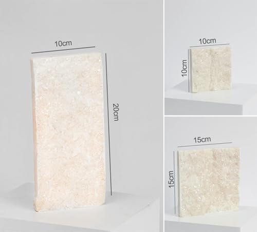 4PCS Original Design Product Photography Background Props Waterproof Hard Natural Crystal Cube Props for Photoshoot (White Pink) - color: White Pink