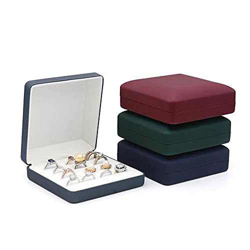 Small Ring Organizer Box, Portable Rings Jewelry Holder Case, Modern Ring Storage Tray Fit for Women,Girl for Travel (blue) - color: Blue
