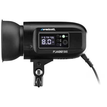 Westcott FJ400-SE 400Ws AC Studio Strobe 2 Light Kit with Universal Trigger and 2 Octa Softboxes - Fast Recycle, 5500K Color, LED Modeling Light