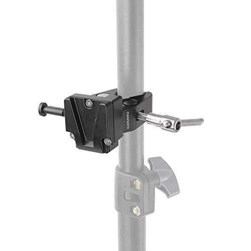 CAMVATE Super Crab Clamp + Universal V-Lock Mount Quick Release Adapter for DSLR Camera Battery - 2596