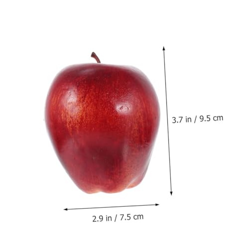 Homoyoyo 3pcs Artificial Red Delicious Fruit Models Lifelike Fake Photography Props for Home Decoration Table Centerpieces and Event Styling and Realistic Design