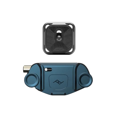 Peak Design Capture Camera Clip V3, Ocean with Plate, Holds DSLR, Compact and Point and Shoot Bodies, Secure, Stable and Accessible, Attaches to Straps and Belts, Quick Release, 200 lb Capacity - color: Ocean