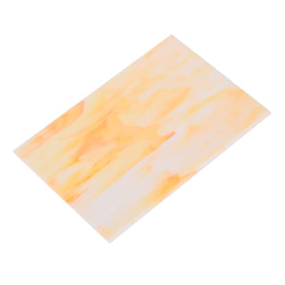 MECCANIXITY Stained Glass Sheet Mosaic Tile 7.9 Inch x 5.9 Inch Champagne Stained Glass Sheets for Crafts DIY, Art Project - color: Champagne