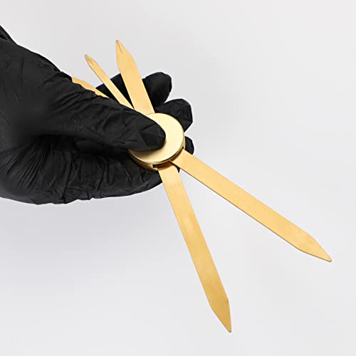 Charme Princesse Eyebrow Ruler Stainless Steel Tattoo Eyebrow Stencil Ruler Three-Point Positioning Permanent Eyebrow Makeup Measuring Symmetrical tool(Gold) LB000249-6 - color: Gold