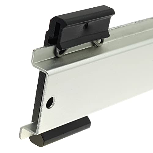 1.08" Width DIN Rail Mounting Clip, Universal Aluminum Alloy Bracket, Snap-in Fixed Clamp for 35mm Slotted DIN Rail, 4-Pack - size: 1.08 Width DIN Rail Mounting Clip