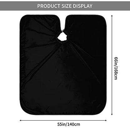 Custom Barber Cape Unisex Salon Hair Cutting Capes Add Your Image Logo Haircut Kit Personalized Stylist Tool - color: Plain Black