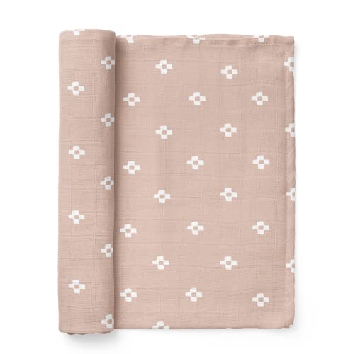 Mini Wander Swaddles for Newborns Muslin Swaddle Blankets - Breathable Soft Receiving Blanket Baby Essentials | 47 x 47 Cotton - Boho Squares (Pink) - color: Boho Squares (Pink)
