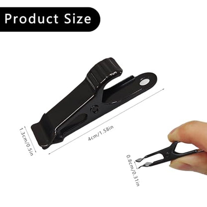 32 Pcs Metal Mini Spring Clamps, 0.5 Inch Small Alligator Clips, Stainless Steel Crocodile Clips for Crafts, Work, Photos, DIY & Hanging Decor (Black)