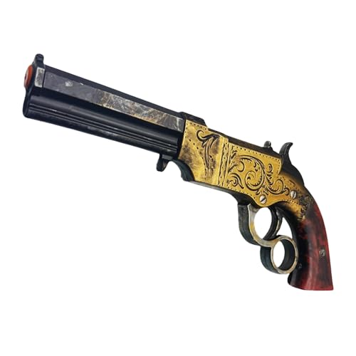Vintage Lever-Style Foam Prop – 13.5” Western-Inspired Costume Display Accessory, Bronze Metal-Look with Red Grip, Lightweight Non-Functional for Adult Cosplay & Photoshoots
