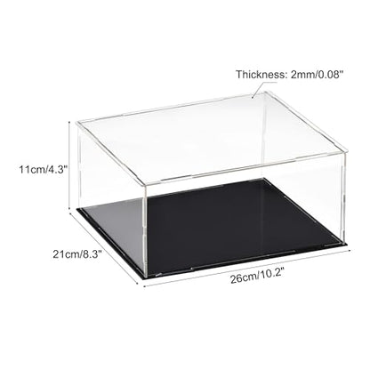 uxcell Acrylic Clear Display Case Box Dustproof Protection Showcase Cube Collectibles Show Box 9.8x7.9x3.9inch - size: 9.8x7.9x3.9 inch