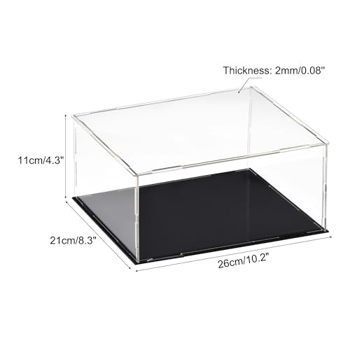 uxcell Acrylic Clear Display Case Box Dustproof Protection Showcase Cube Collectibles Show Box 9.8x7.9x3.9inch - size: 9.8x7.9x3.9 inch