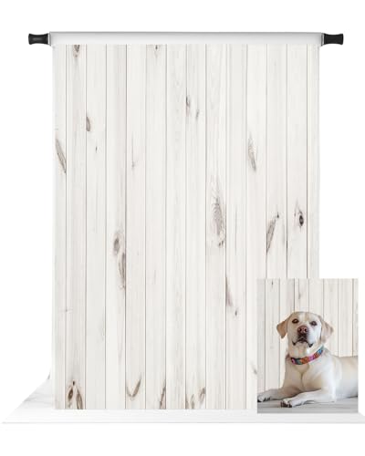 Kate 6.5x10ft White Wood Shiplap Photography Backdrop Retro Vintage Wood Floor Background Plank Photo Backdrops - color: Wood 4, size: 10x6.5ft
