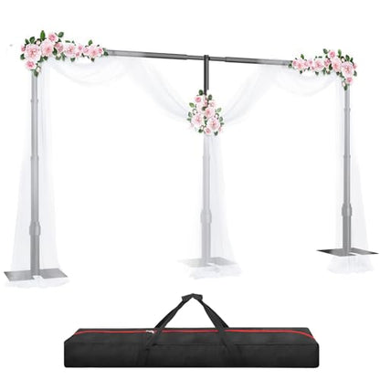Heavy Duty Backdrop Stand 10x20ft, Pipe and Drape Backdrop Stand Kit, Adjustable Metal Frame, Background Stand Backdrop for Wedding Birthday Party Decorations-Black