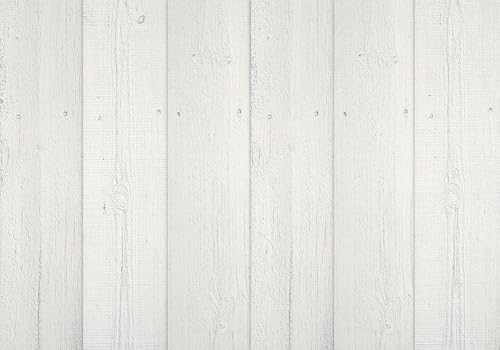 8X6ft Fabric White Painted Wood Plank Backdrop Clean Bright Background for Farmhouse Baby Shower Party Decorations Wall Hanging Tapestry Photo Studio Props - size: 8X6ft