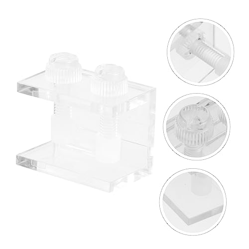 FOMIYES 2pcs Acrylic Background Clips for Fish Tank Aquarium Backdrop Fixing Clamps Non-Skid Design and Siphon Groove for Securely Mounting Tank Backgrounds