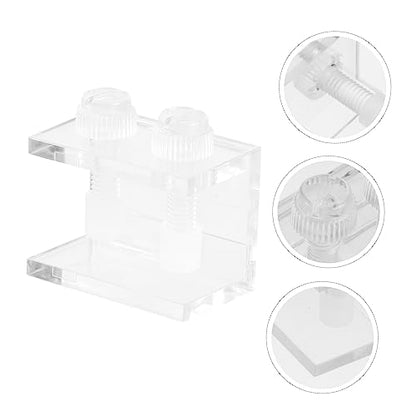 FOMIYES 2pcs Acrylic Background Clips for Fish Tank Aquarium Backdrop Fixing Clamps Non-Skid Design and Siphon Groove for Securely Mounting Tank Backgrounds