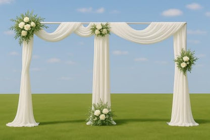 10x20ft Backdrop Stand Heavy Duty Pipe and Drape Backdrop Stand for Parties, Adjustable Pipe Kit Curtain Frame Stand for Photography Background Support,Wedding Arch Metal Frame (Silver) - color: Silver