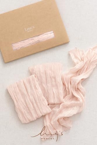 Ling's Moment Luxury Cloth Wedding Napkins - 19x19 Inch Reusable Cheesecloth Linen Napkins for Wedding Reception, Bridal Shower, Dinner Table - Washable, Durable (Set of 10), [Blush] - color: Pk-blush