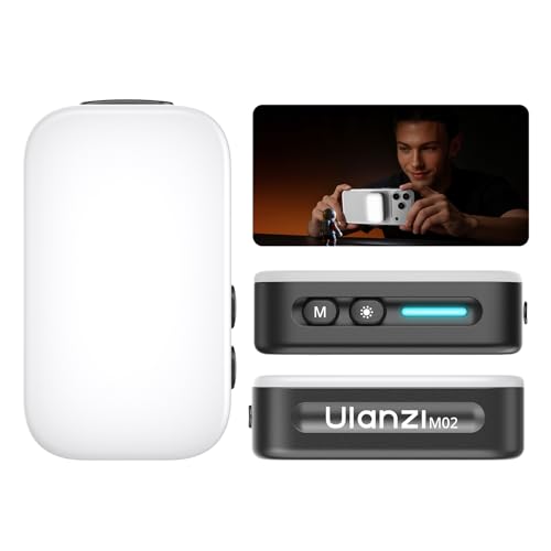 Ulanzi M02 MagSafe Selfie Light Portable Mini Magnetic Phone Flash Light with Bluetooth for iPhone 7W Rechargeable Photography Vlog Fill Light for Content Creators Video Tiktok Night Photos