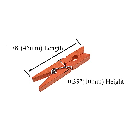 HAHIYO Color Wooden Clothes Pins Clothespins Small Do NOT Fall Apart 1.77 inches Length 40 Pack Sturdy Strong Springs No Rust No Discoloration for Laundry Bathroom DIY Craft Photos Food Opened Bags - size: Color 1.77 inches 40 Pack