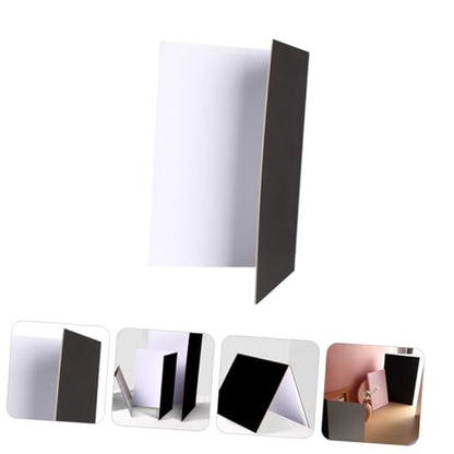 UKCOCO Folding Reflective Board Photography Backdrop Portable Silver Black White Thick Reflector for Studio and Outdoor Photo Shooting