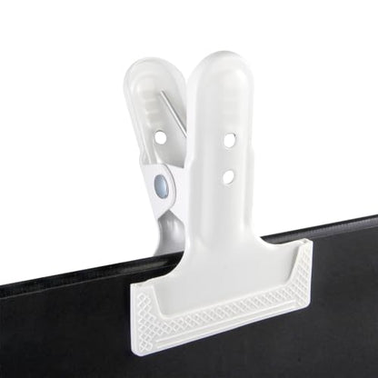 2 Pack 4-1/4" Heavy Duty Spring Clamps Clips, White Metal Rubber Hinge Clip File Clamps for Photography Background Stands, Home Improvement Projects (2.17" Opening) - color: 2 Pcs White