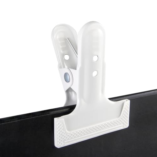 2 Pack 4-1/4" Heavy Duty Spring Clamps Clips, White Metal Rubber Hinge Clip File Clamps for Photography Background Stands, Home Improvement Projects (2.17" Opening) - color: 2 Pcs White