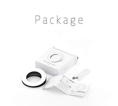 XINBAOHONG Selfie Ring Light Rechargeable Portable Clip-on Selfie Fill Light with 40 LED for Smart Phone Photography, Camera Video, Girl