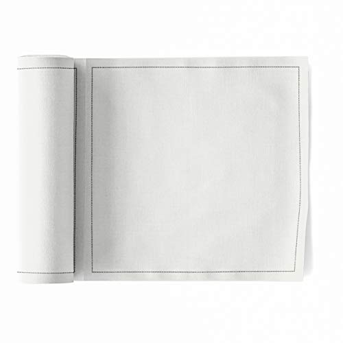 MY DRAP Washable and Reuseable Cloth Lunch Napkins - 8 x 8 in - (25 Units Per Roll, Cotton Cream) - color: Cream