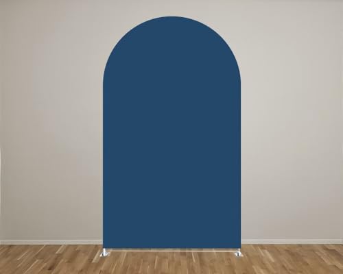 Blue Arched Backdrop Stand Covers for Birthday Parties 3x5ft Double Sided Round Top Arch Fabric Cover for Wedding Baby Shower Party Decoration(Only Cover) - color: Kp-gx-1613, size: 3ftx5ft (Cover Only)