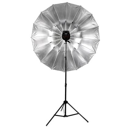 Godox 70inch 180cm Reflective Umbrella, Parabolic Reflective Umbrella, Studio Photography Umbrella, Silver Inner, with Diffuser Cover, Bag (Silver, 70") - color: Silver