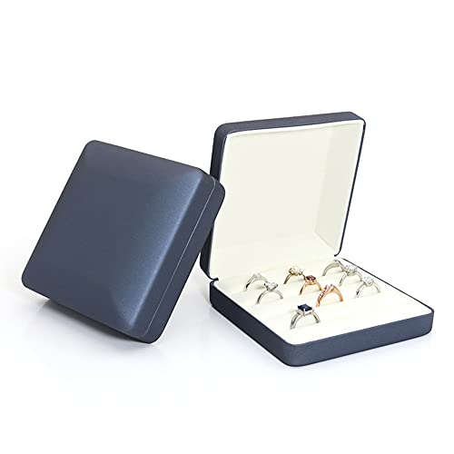 Small Ring Organizer Box, Portable Rings Jewelry Holder Case, Modern Ring Storage Tray Fit for Women,Girl for Travel (blue) - color: Blue