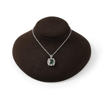 Oirlv Luxury Microfiber Jewelry Bust Necklace Display Bust - color: Brown