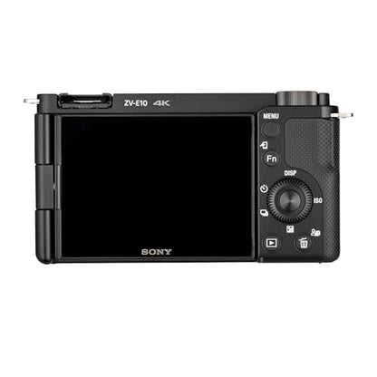 Sony ZV-E10 Mirrorless Camera Kit (Black) with 16-50mm II Power Zoom Lens | 4K Video | Real-Time Autofocus | Creator Camera + 64GB Card + Bag + Card Reader + HDMI Cable + Flex Tripod + More (Renewed)