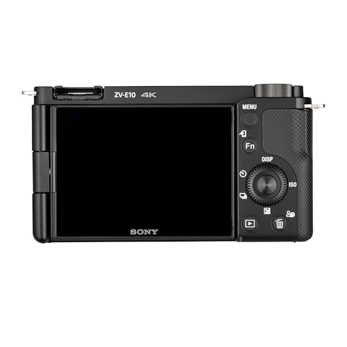 Sony ZV-E10 Mirrorless Camera Kit (Black) with 16-50mm II Power Zoom Lens | 4K Video | Real-Time Autofocus | Creator Camera + Sony 18-105mm Lens + 64GB Card + Color Filter Kit + More (Renewed)