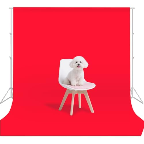 Red Backdrop for Photoshoot, Red Background for Portrait, Holiday Seasonal Commercial Product Party Fashion Photography 10x10FT - color: Red, size: 10X10 FT