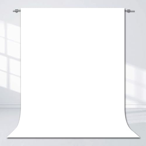 White Background for Photography, Photobooth Professional Photo Backdrop Curtains, Studio Portrait Video Teams Photo op Backdrop Solid Color Backdrops for Photography 6x9FT - color: White, size: 6x9FT