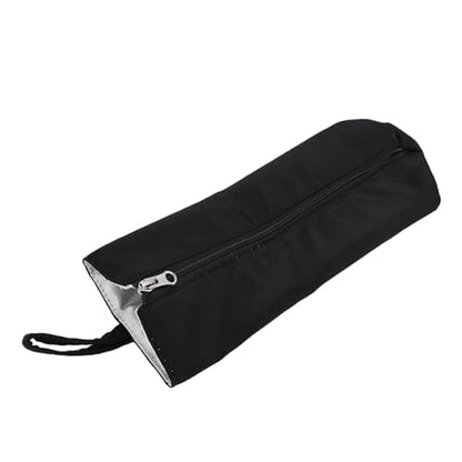 Drfeify Curling Iron Storage Bag, Heat Travel Organizer Pouch with Hanging Loop for Hair Tools Up to 571F, 30x12cm (Black) - color: Black