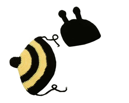 Matissa Newborn Baby Girl/Boy Crochet Knit Costume Photography Prop Hats Outfits - color: Baby Bee