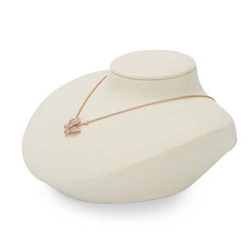 Microfiber Jewelry Bust Display Necklace Pendant Microfiber Jewelry Necklace Display Stand for Showcase(Beige) - color: Beige